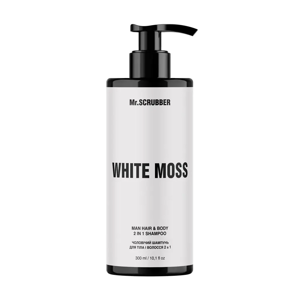 Чоловічий шампунь для тіла та волосся 2 в 1 Mr.Scrubber White Moss Man Hair &amp; Body 2 In 1 Shampoo, 300 мл